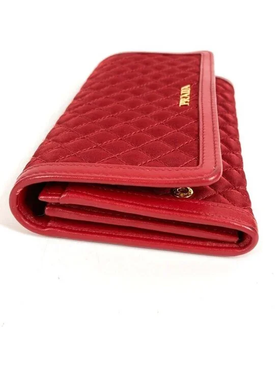 Prada Wallet Logo Quilted Nylon Red - Picture 6 of 9